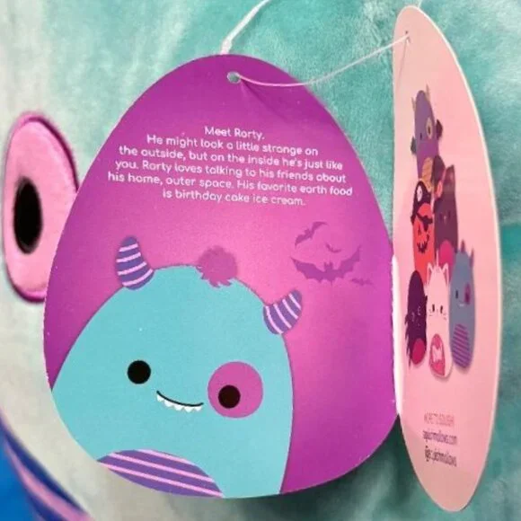 NWT ~ SQUISHMALLOWS ~ 12" RORTY THE MONSTER / ALIEN KELLY TOY - Picture 10 of 16